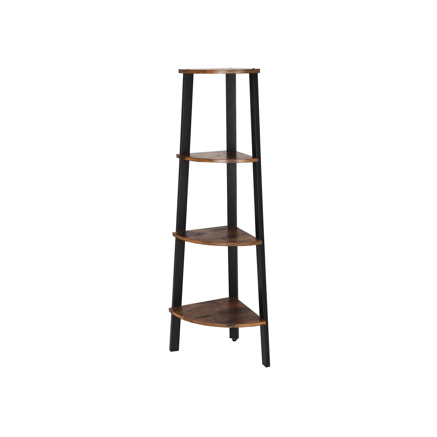 Vasagle - Eckregal, Standregal, Bücherregal, Leiterregal mit 4 Ablagen, einfache Montage, stabiles Stahlgestell, Wohnzimmer, Schlafzimmer, Balkon