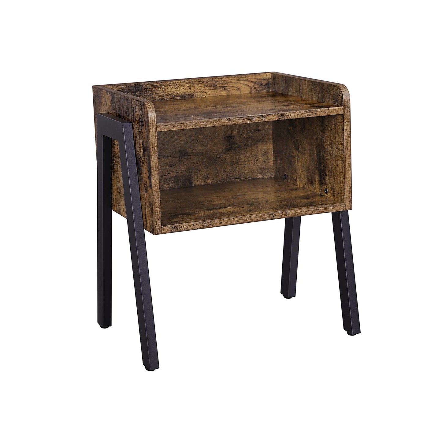 Nachttisch, Nachtkommode, Beistelltisch, Betttisch, stapelbarer Nachtschrank mit offenem Fach, Vasagle, 5