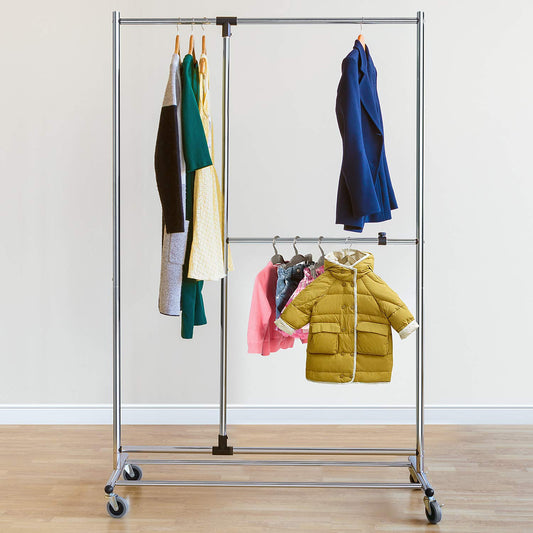 Kleiderständer, Kleiderständer Stabil, Schwerlast Kleiderständer, Rollgarderobe, variabel Kleiderstangen, Tatkraft Marvel, 4