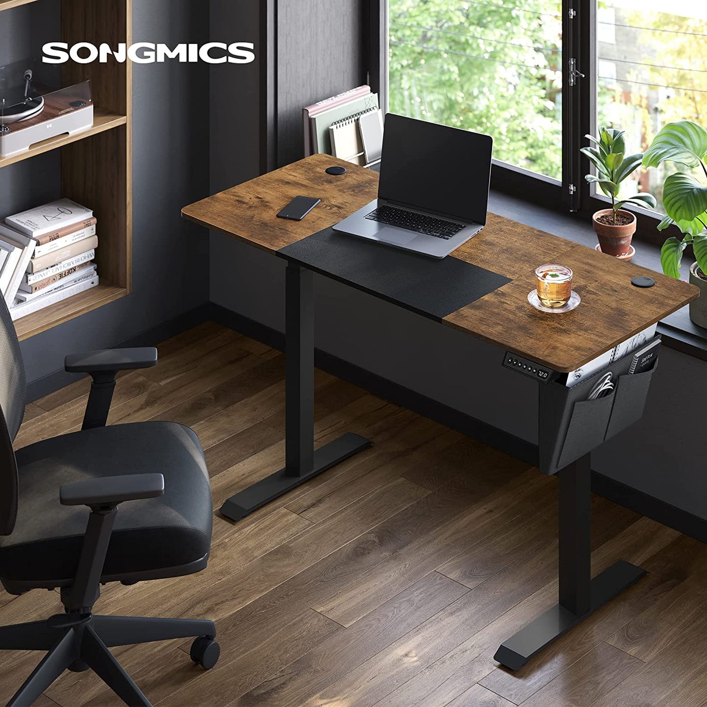 Schreibtisch, schreibtisch höhenverstellbar, gaming schreibtisch, laptoptisch - Songmics
