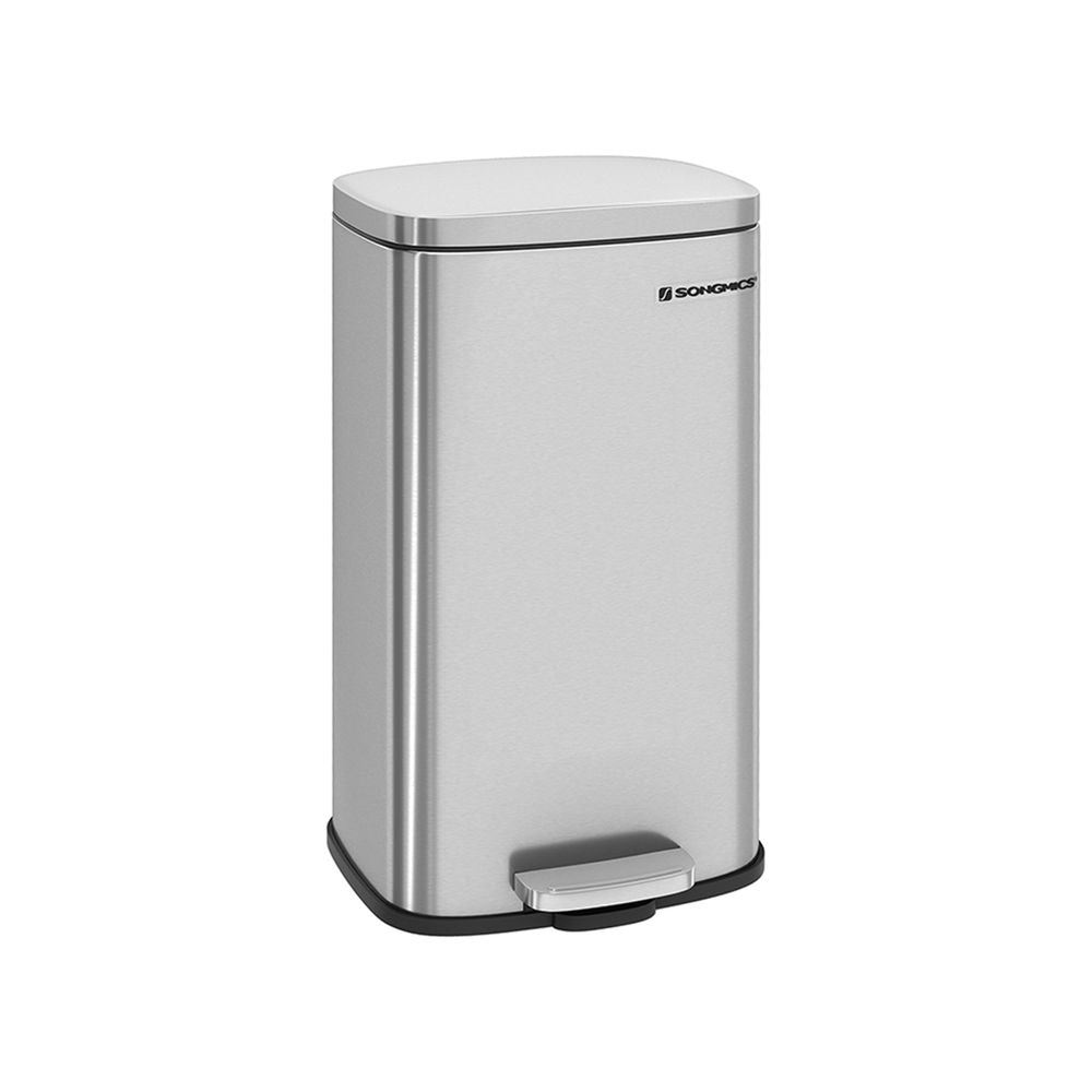Mülleimer, Treteimer, für die Küche, Softclose, Abfalleimer, mit Deckel und Inneneimer, 30 L, Abfallbehälter, Songmics, 1