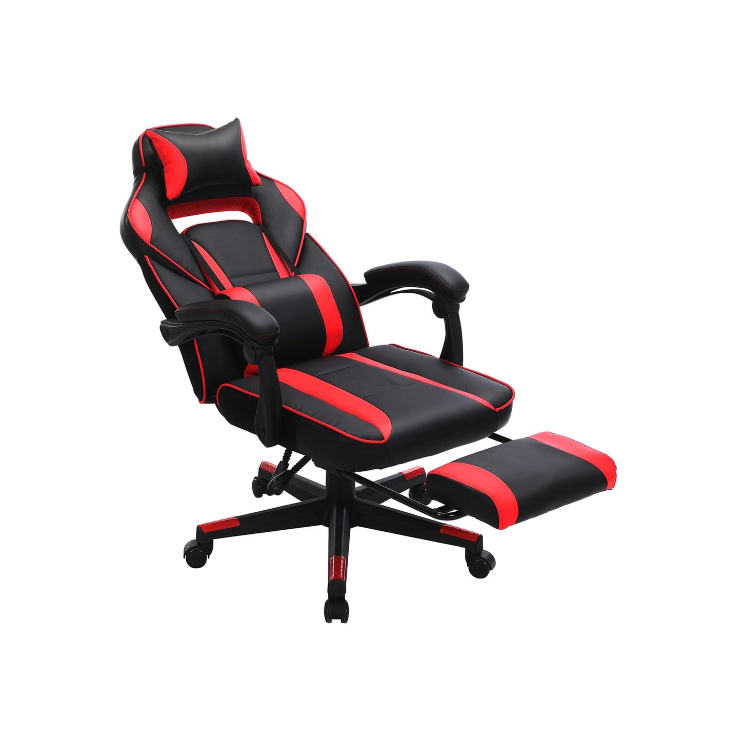Gaming Stuhl, Gaming Sessel, Schreibtisch Stuhl, Gaming Bürostuhl mit Fußstütze, mit Kopfstütze, Songmics Gaming Stuhl, 1