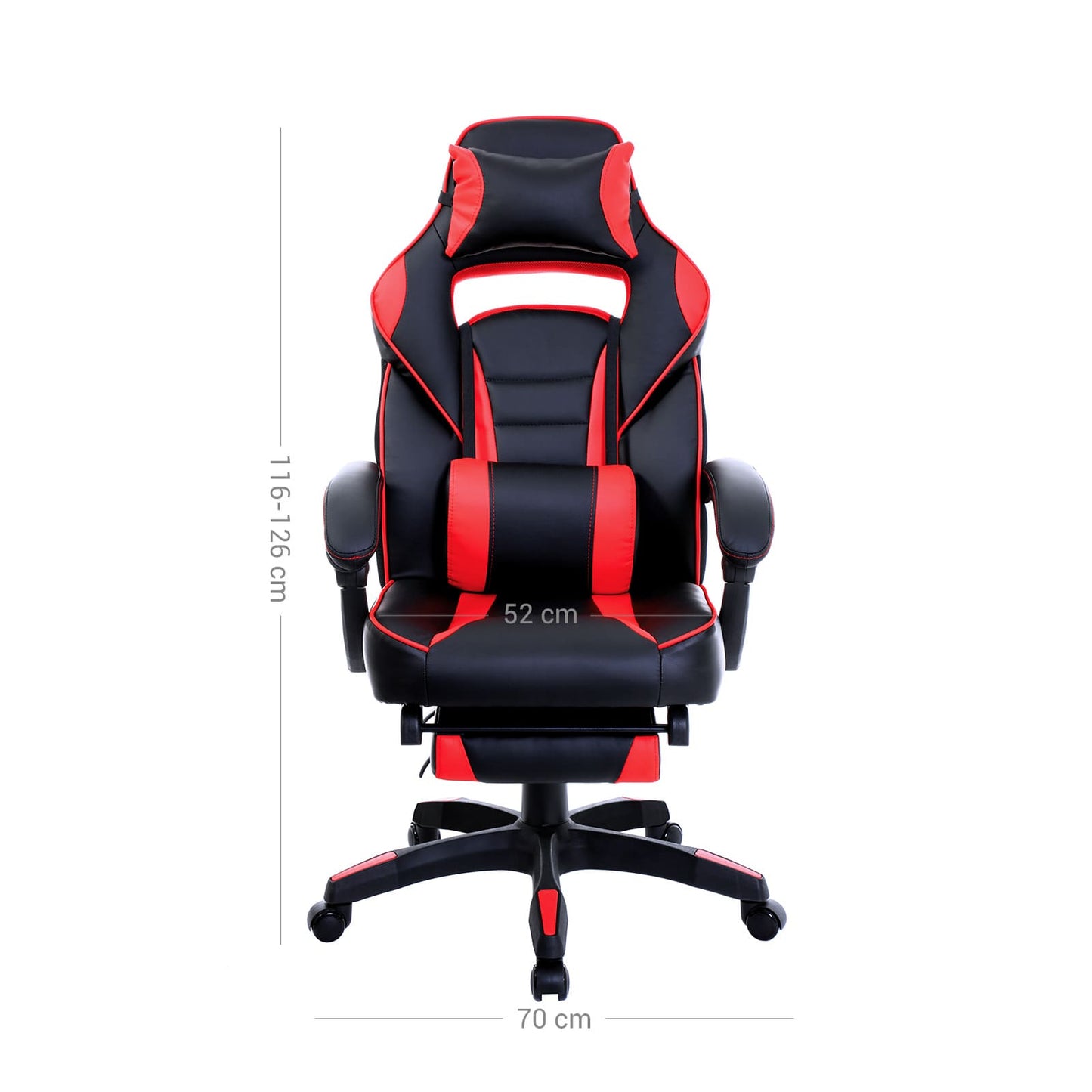 Gaming Stuhl, Gaming Sessel, Schreibtisch Stuhl, Gaming Bürostuhl mit Fußstütze, mit Kopfstütze, Songmics Gaming Stuhl, 6