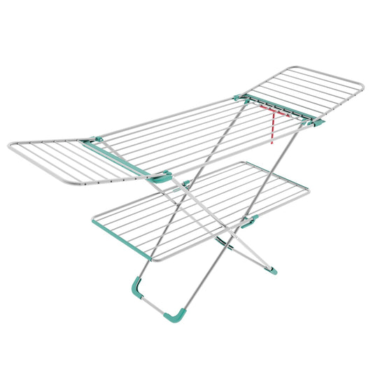 Wäscheständer, Wäschetrockner, mit 2 Ebenen, Flügelwäschetrockner, 30m Trockenraum, Wäscheständer Klappbar, Colombo Double, 2