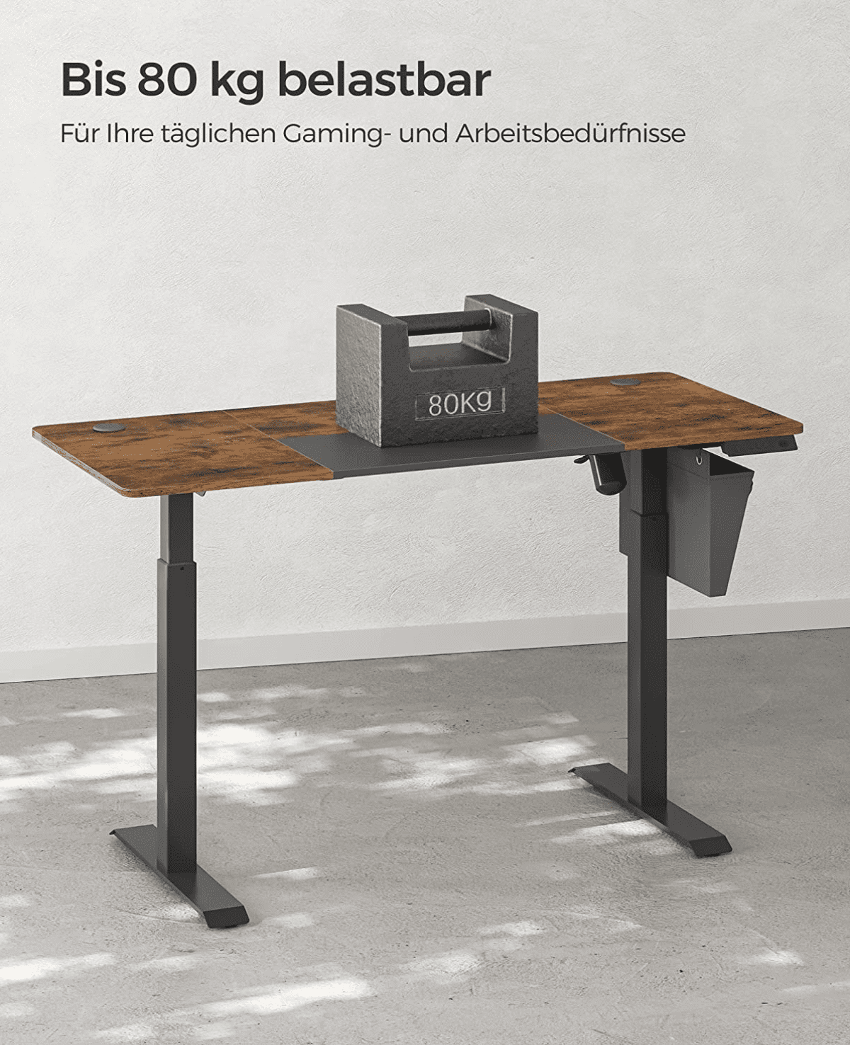 Schreibtisch, Schreibtisch Höhenverstellbar, Höhenverstellbarer Schreibtisch Elektrisch, Gaming Schreibtisch, Songmics, 4