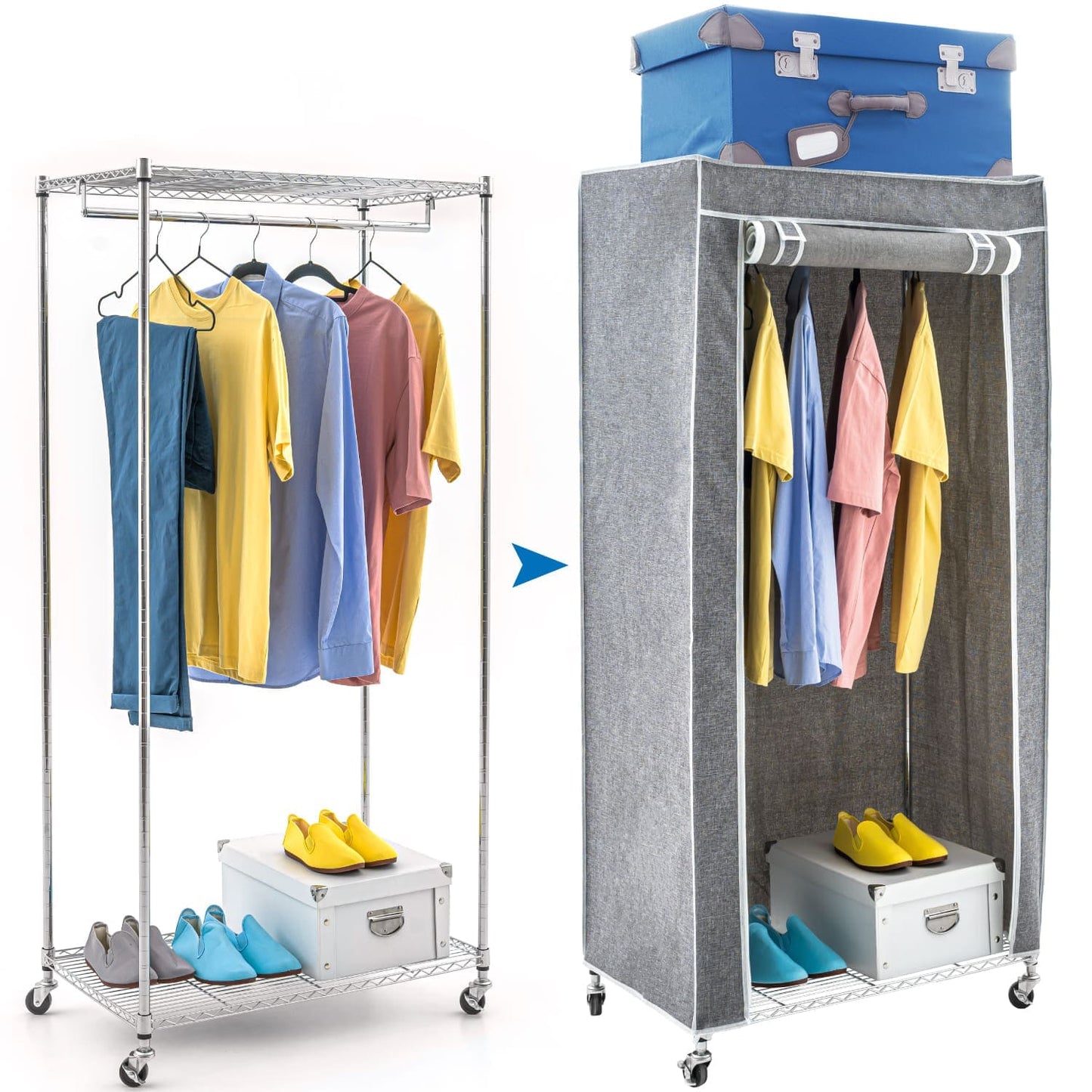 Stoffschrank, Stoffkleiderschrank, Faltschrank, Kleiderschrank Stoff, Stoff Kleiderschrank, Faltkleiderschrank, 7