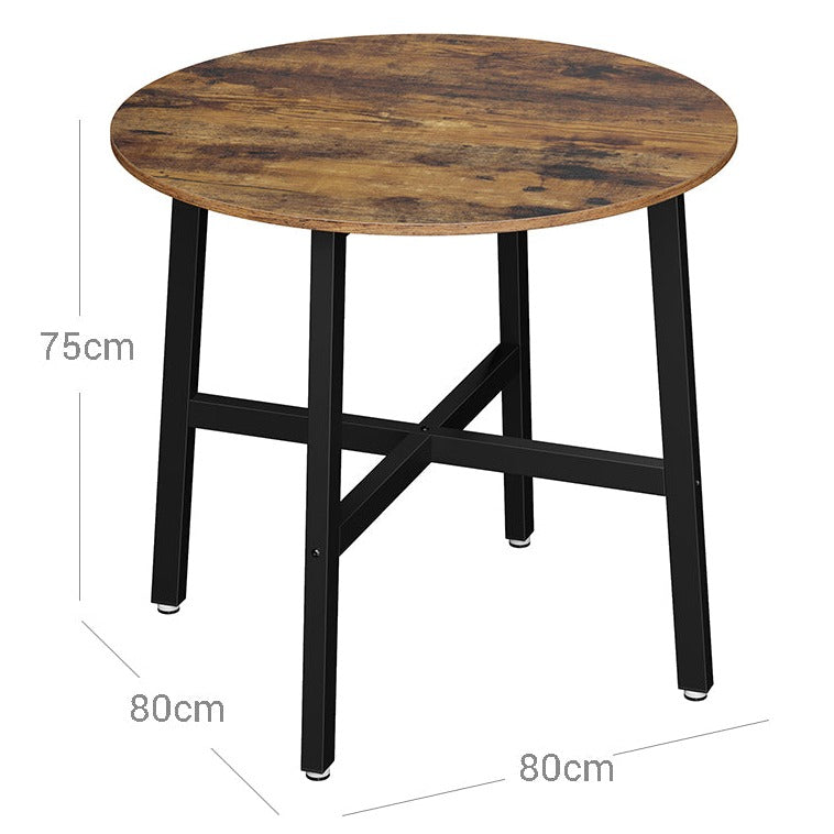 Esstisch, Esstisch klein, Runder Küchentisch, für Wohnzimmer, Büro, 80 x 75 cm, Industrie-Design, vintage, Vasagle, 5