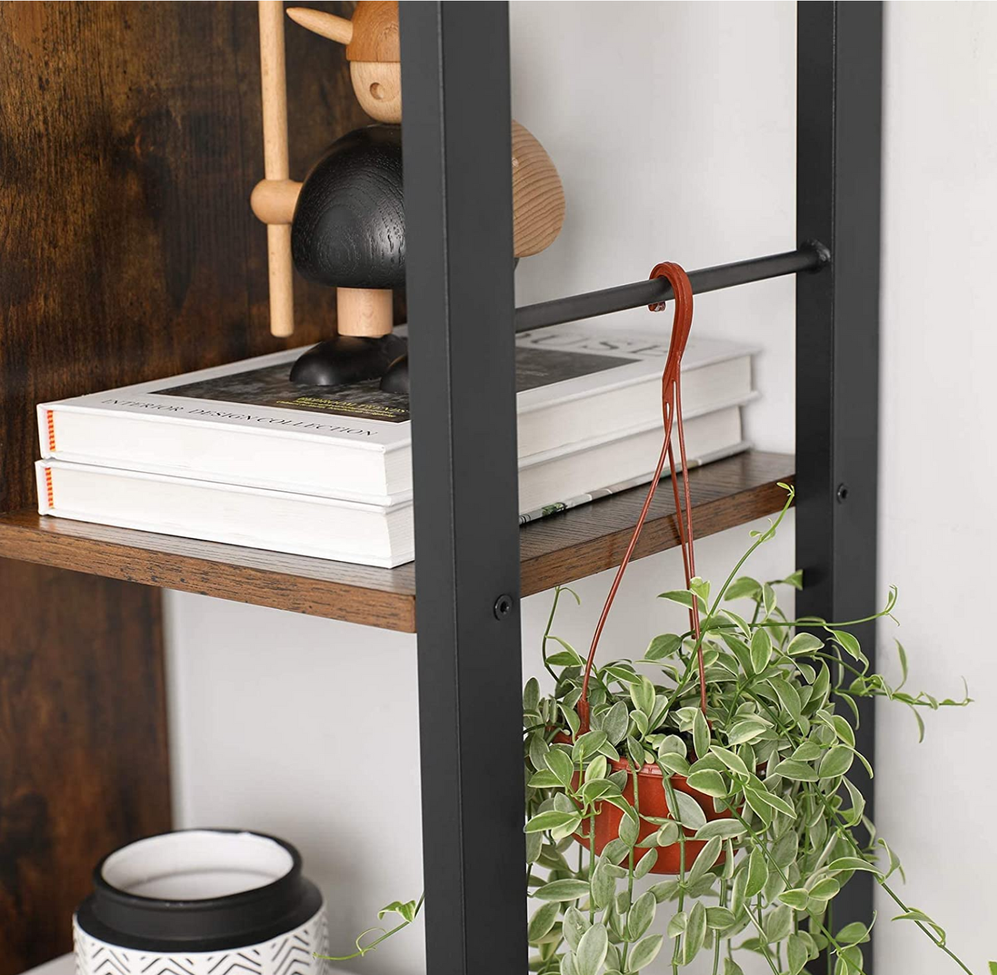 Vasagle - Bücherregal, Bücherschrank mit 4 offenen Regalebenen, geräumiger Wohnzimmerschrank, Küche, Büro, stabiles Stahlgestell