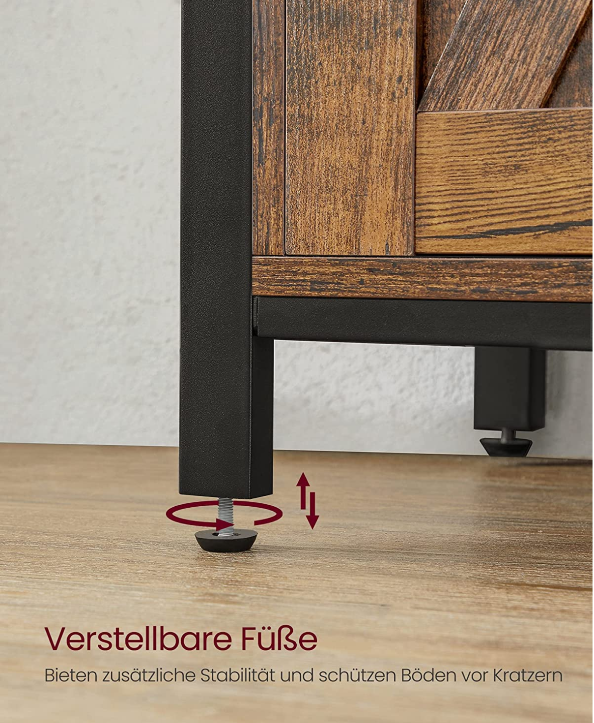 Sideboard, Küchenschrank, Küchen Sideboard, Aufbewahrungsschrank, mit 2 Schiebetüren, verstellbare Ablage, Vasagle, 12