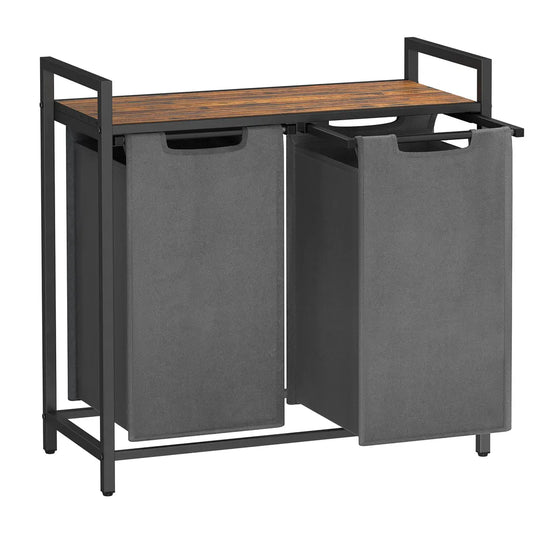 Wäschekorb Regal, Wäschekorb mit Ablage, Wäschekorb mit Regal, Wäschesammler Regal, Regal Wäschekörbe, 2