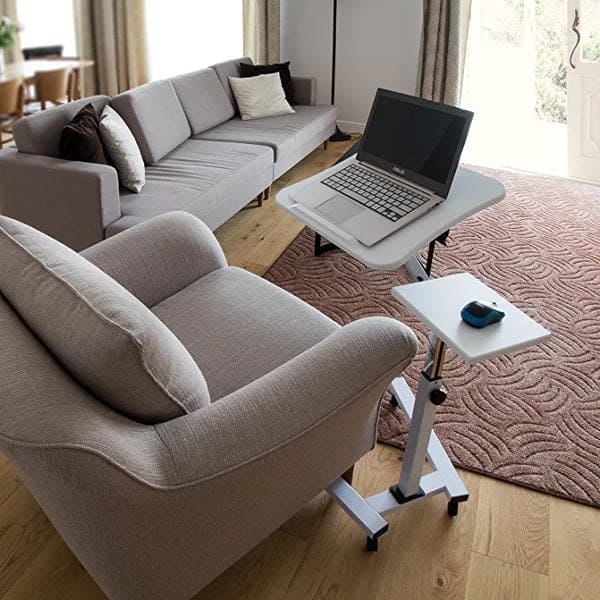 Laptopständer höhenverstellbar holz, laptop ständer bett,Laptop Ständer auf Rollen auf Rädern gleitet unter einen Stuhl oder ein Sofa