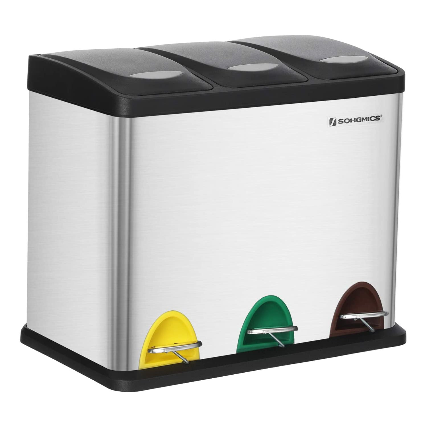 Mülleimer, Mülleimer 3 fächer, Mülleimer küche 3 fächer, Mülleimer dreifach, Mülltrennsystem 3 fach