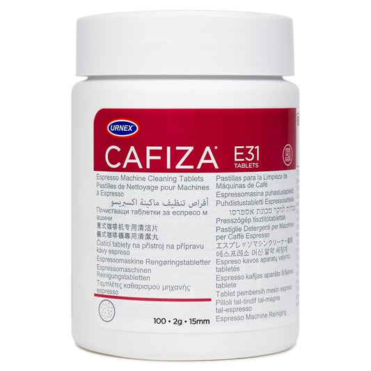 Urnex Cafiza Reinigungstabletten für Espresso-Maschinen, 12-E31-UX100-12, Entkalkungstabletten, 100 Stück, Entkalker Kaffeemaschine