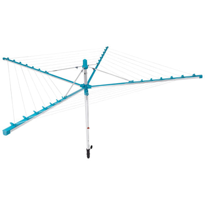 Wäschespinne Linomatic 400, Wäscheständer, Leinenlänge 40m, 15 Wäscheklammer, Aluminium, Easy-Lift-System, Leifheit, 11