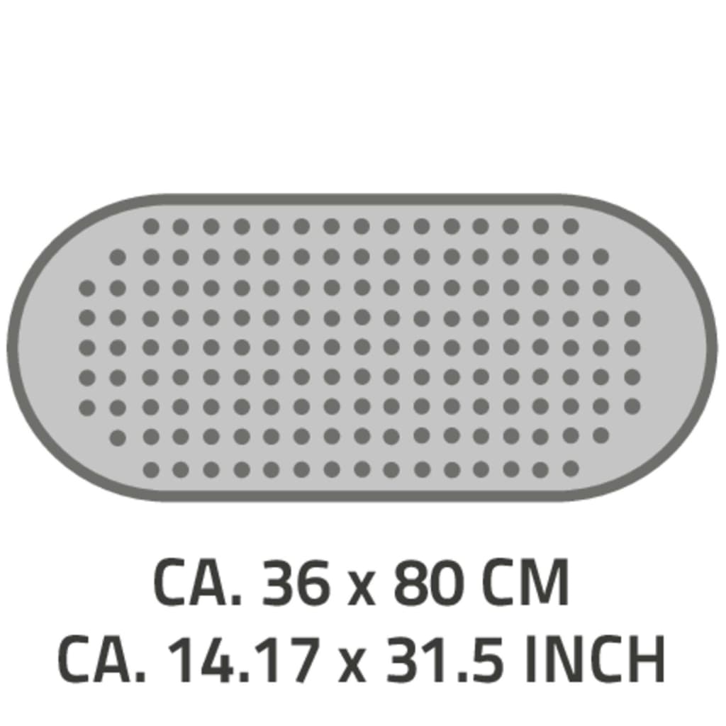 RIDDER Action - Badematte, Antirutschmatte, Duschmatte Rutschfest, Badewanneneinlage, 80x36x0,5 cm, Grau, 2