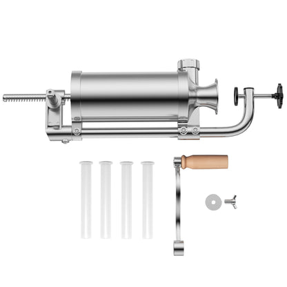 Wurstfüller, Wurstmaschine, Wurstfüller Manuell, 3L, Wurstfüllmaschine, Wurstspritze inkl. 4 Füllrohre, Costway, 6