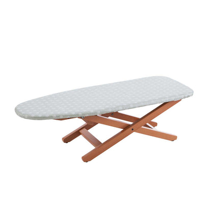 Bügeltisch MINISTYRO, Tisch-Bügeltisch, klappbar, höhenverstellbar, Arbeitsfläche 82 x 33 cm - Farbe Kirsche