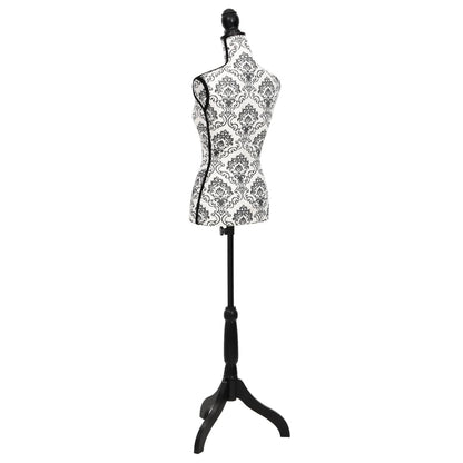 Damenbüste Schneiderpuppe Torso Schwarz Weiß, vidaXL, 4