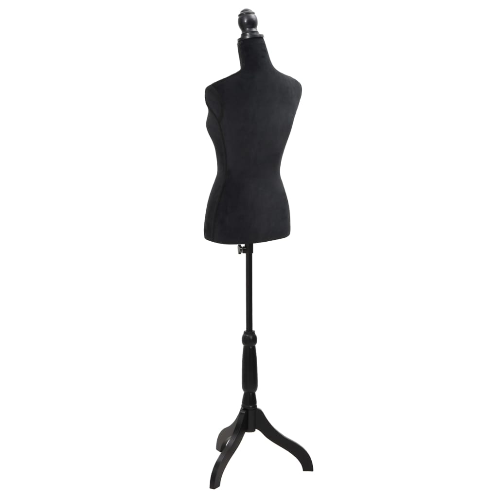 Damenbüste Schneiderpuppe Büste Torso Angezogen Mannequin Schwarz, vidaXL, 4