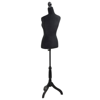 Damenbüste Schneiderpuppe Büste Torso Angezogen Mannequin Schwarz, vidaXL, 4