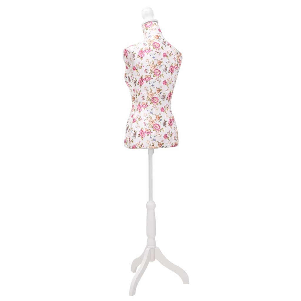 Damenbüste Schneiderpuppe Büste Torso Mannequin Baumwolle Weiß Rose, vidaXL, 4