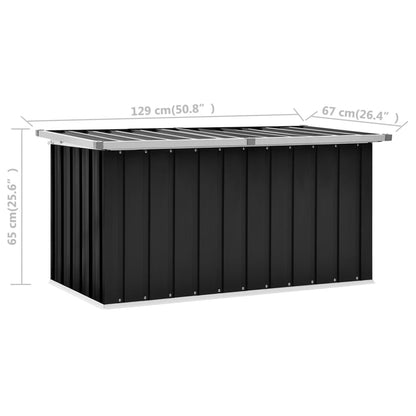 vidaXL Gartenbox Anthrazit 129x67x65 cm