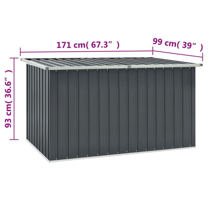 vidaXL Gartenbox Grau 171x99x93 cm