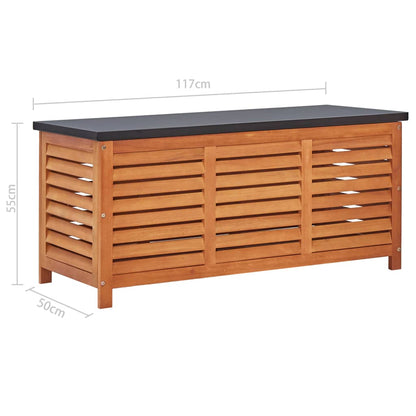 vidaXL Gartenbox 117x50x55 cm Eukalyptus Massivholz