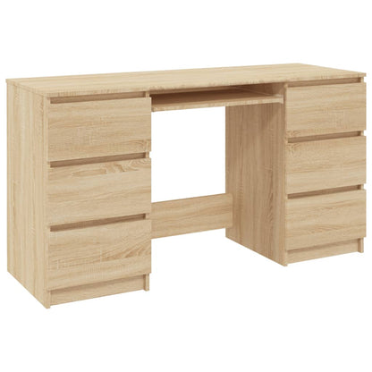 vidaXL - Schreibtisch Sonoma-Eiche 140x50x77 cm Holzwerkstoff