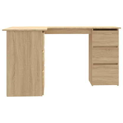 vidaXL - Eckschreibtisch Sonoma-Eiche 145x100x76 cm Holzwerkstoff