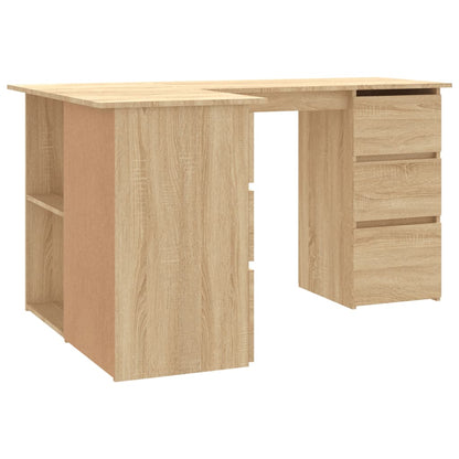 vidaXL - Eckschreibtisch Sonoma-Eiche 145x100x76 cm Holzwerkstoff