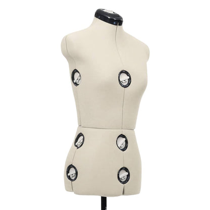Schneiderpuppe Verstellbar Weiblich Creme S Größe 33-40, vidaXL, 5