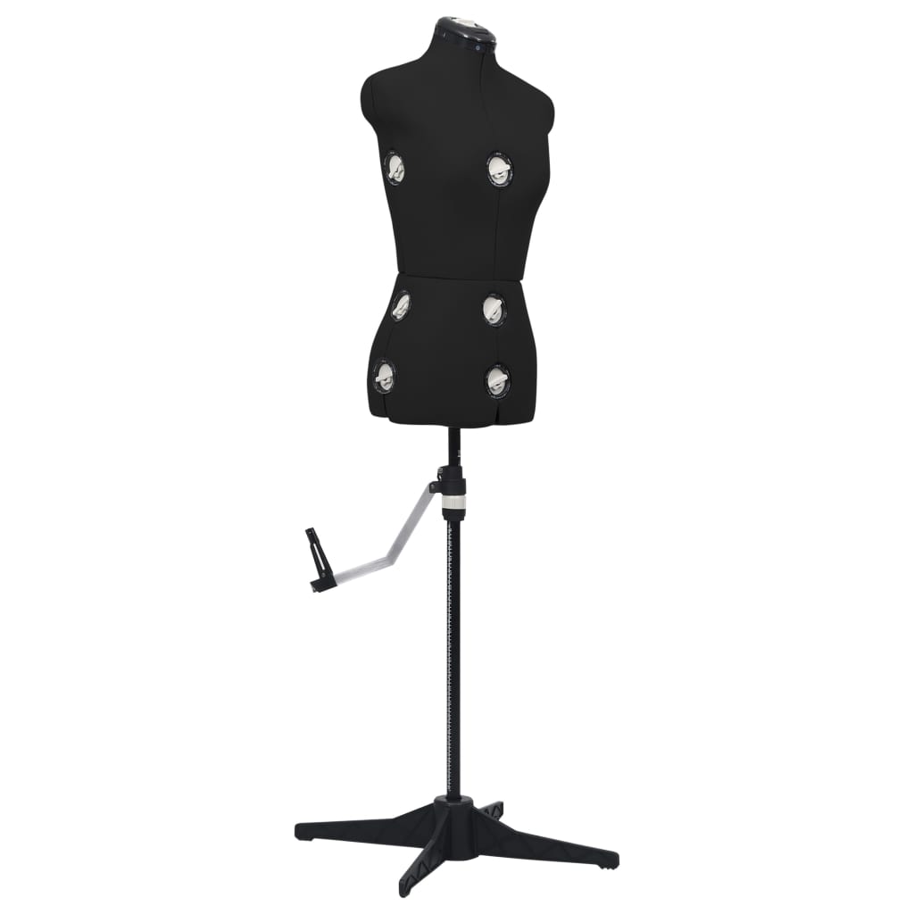 Schneiderpuppe Verstellbar Weiblich Schwarz S Größe 33-40, vidaXL, 1