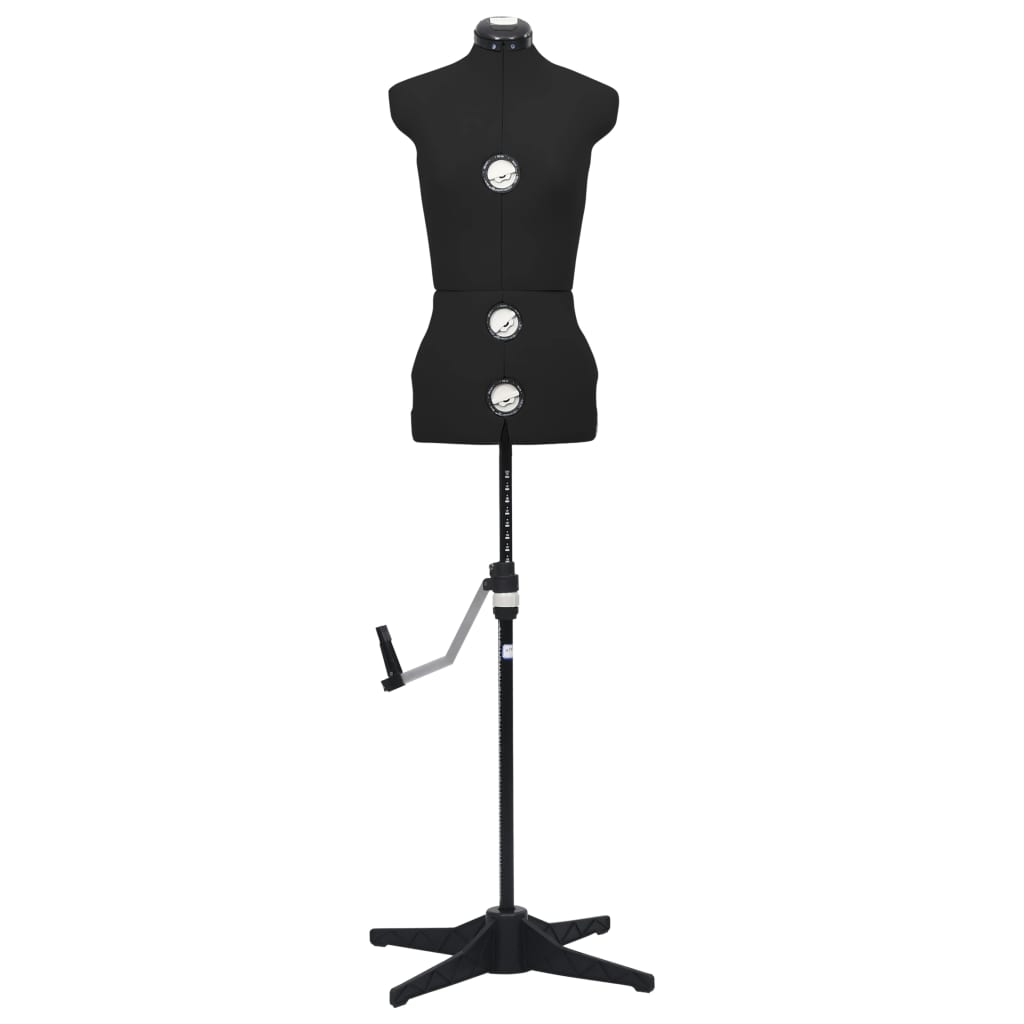 Schneiderpuppe Verstellbar Weiblich Schwarz S Größe 33-40, vidaXL, 3