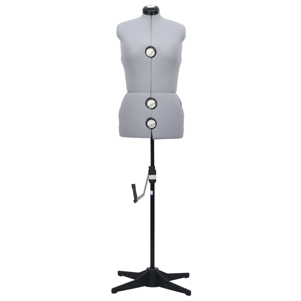 Schneiderpuppe Verstellbar Weiblich Grau M Größe 40-46, vidaXL, 3