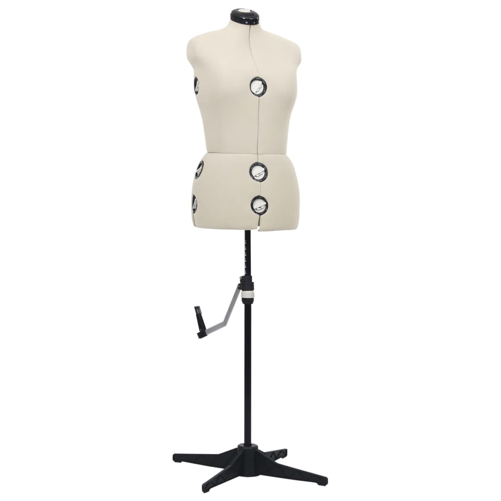 Schneiderpuppe Verstellbar Weiblich Creme M Größe 40-46, vidaXL, 1