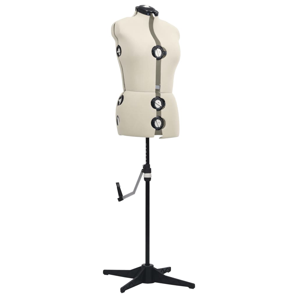 Schneiderpuppe Verstellbar Weiblich Creme M Größe 40-46, vidaXL, 2