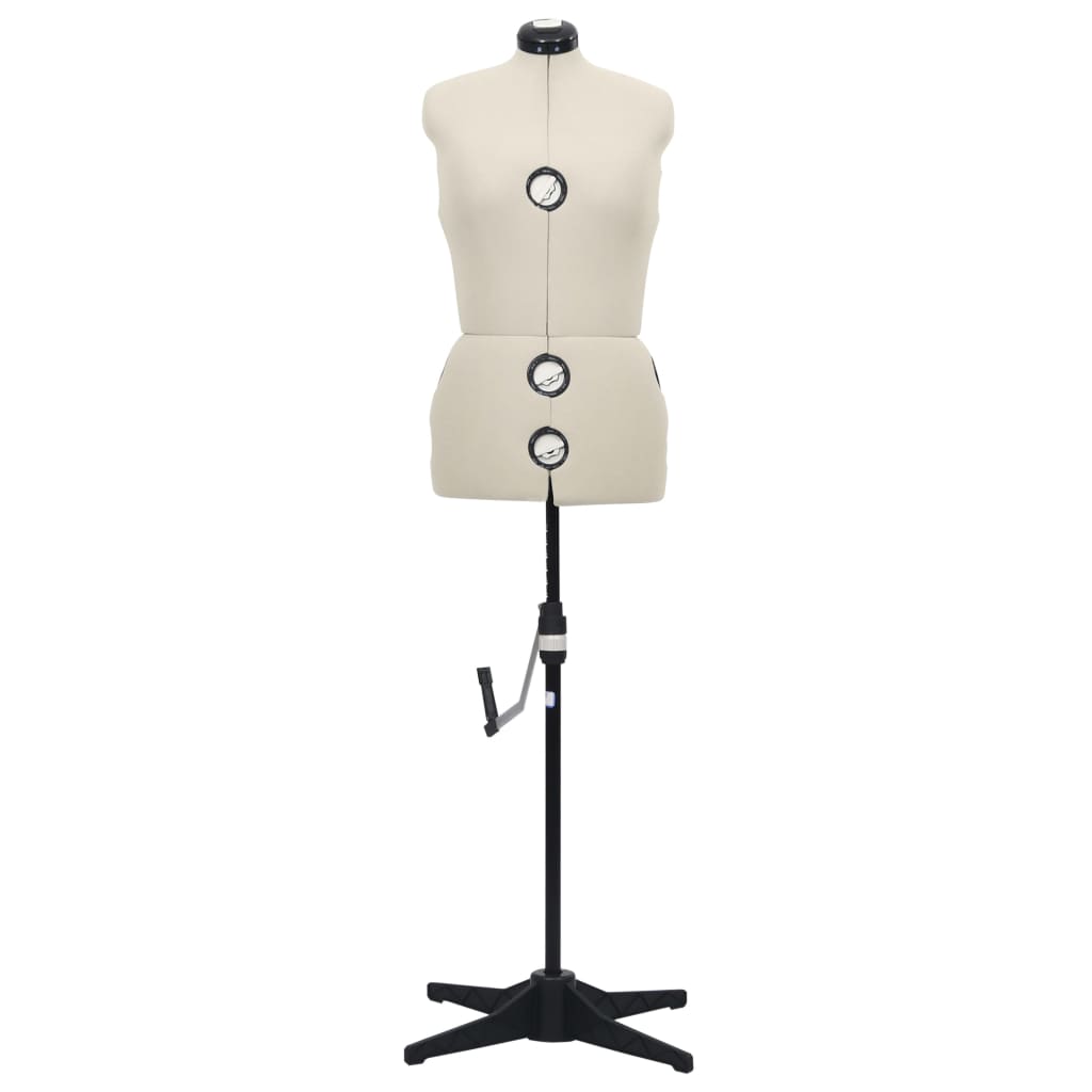 Schneiderpuppe Verstellbar Weiblich Creme M Größe 40-46, vidaXL, 3