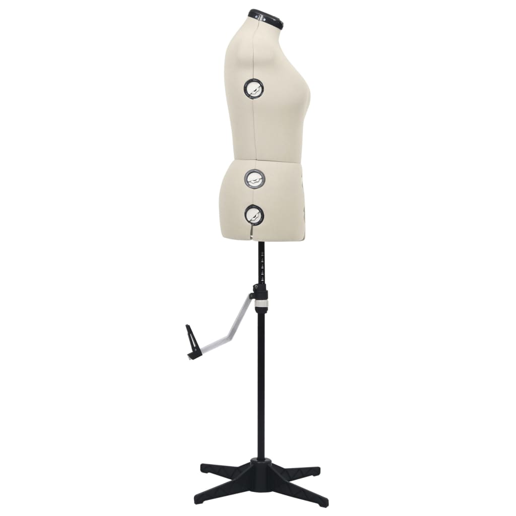 Schneiderpuppe Verstellbar Weiblich Creme M Größe 40-46, vidaXL, 4