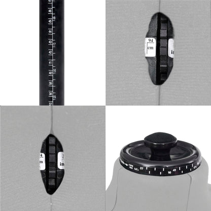 Schneiderpuppe Verstellbar Männlich Grau Größe 37-45, vidaXL, 6