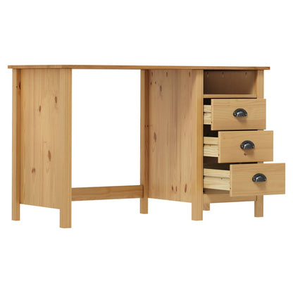 vidaXL - Schreibtisch Hill mit 3 Schubladen 120×50×74 cm Kiefernholz