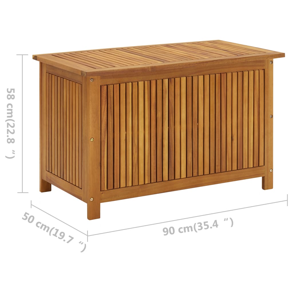 vidaXL Gartenbox 90x50x58 cm Massivholz Akazie