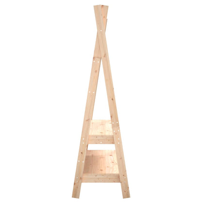 Kleiderständer Holz, Kleiderständer mit ablage, 100x45,5x150 cm, Kleiderständer Stabil, Massivholz Kiefer, Leichter Aufbau, Natürliche farbe, vidaXL, 5