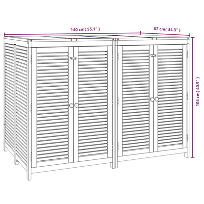 vidaXL Gartenbox 140x87x104 cm Massivholz Akazie