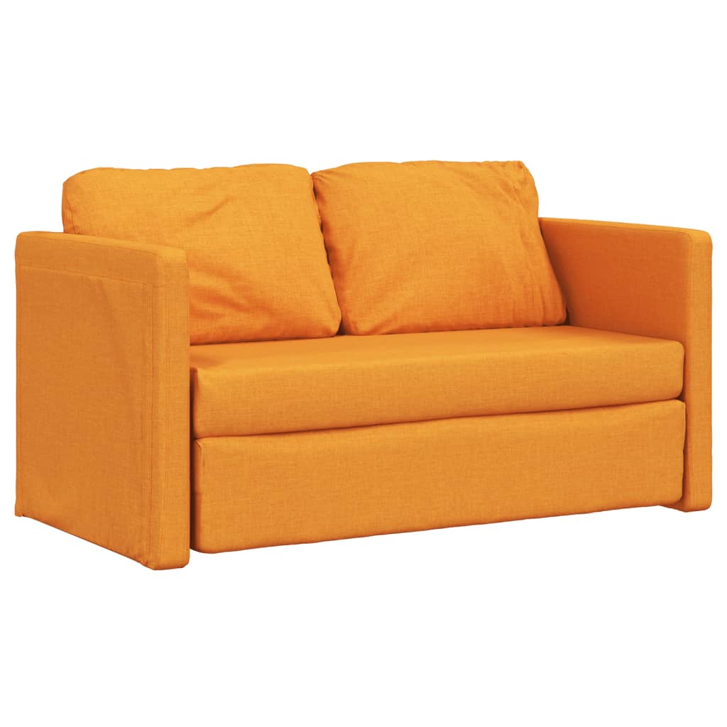 vidaXL Bodensofa mit Schlaffunktion Dunkelgelb 112x174x55 cm Stoff