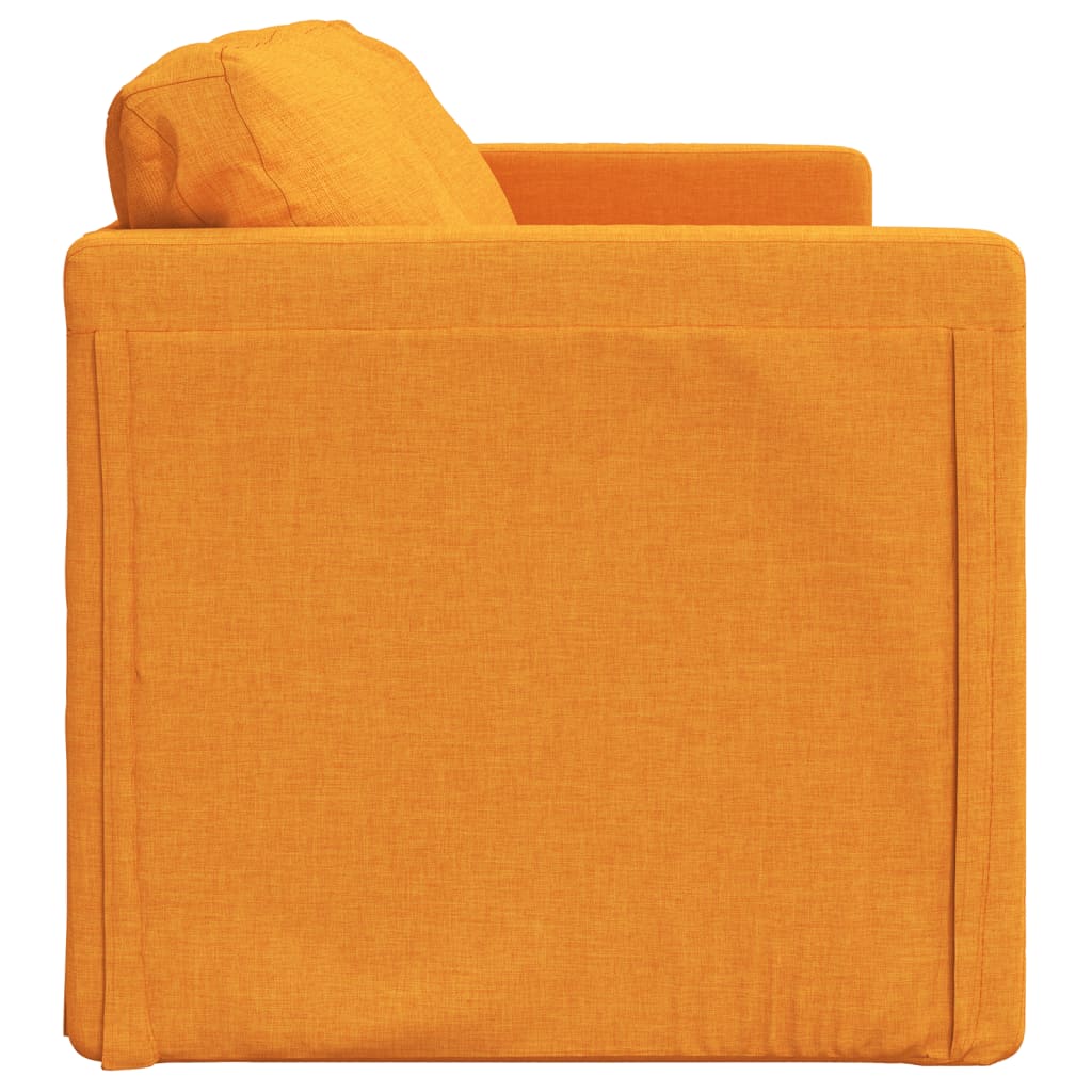 vidaXL Bodensofa mit Schlaffunktion Dunkelgelb 112x174x55 cm Stoff