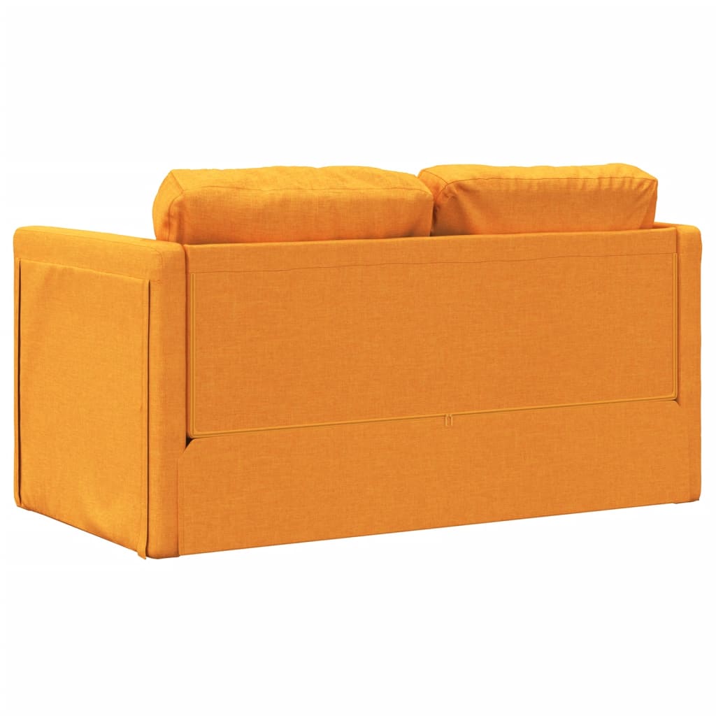 vidaXL Bodensofa mit Schlaffunktion Dunkelgelb 112x174x55 cm Stoff