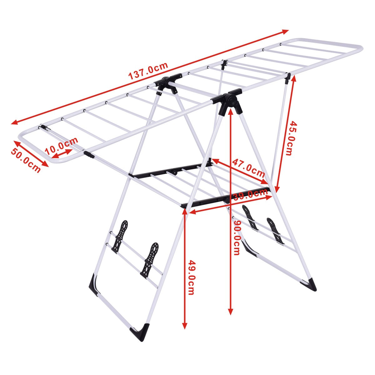 Wäscheständer, Wäschetrockner, Wäscheständer Platzsparend, Flügelwäschetrockner, Wäscheständer Klappbar, Costway, 7