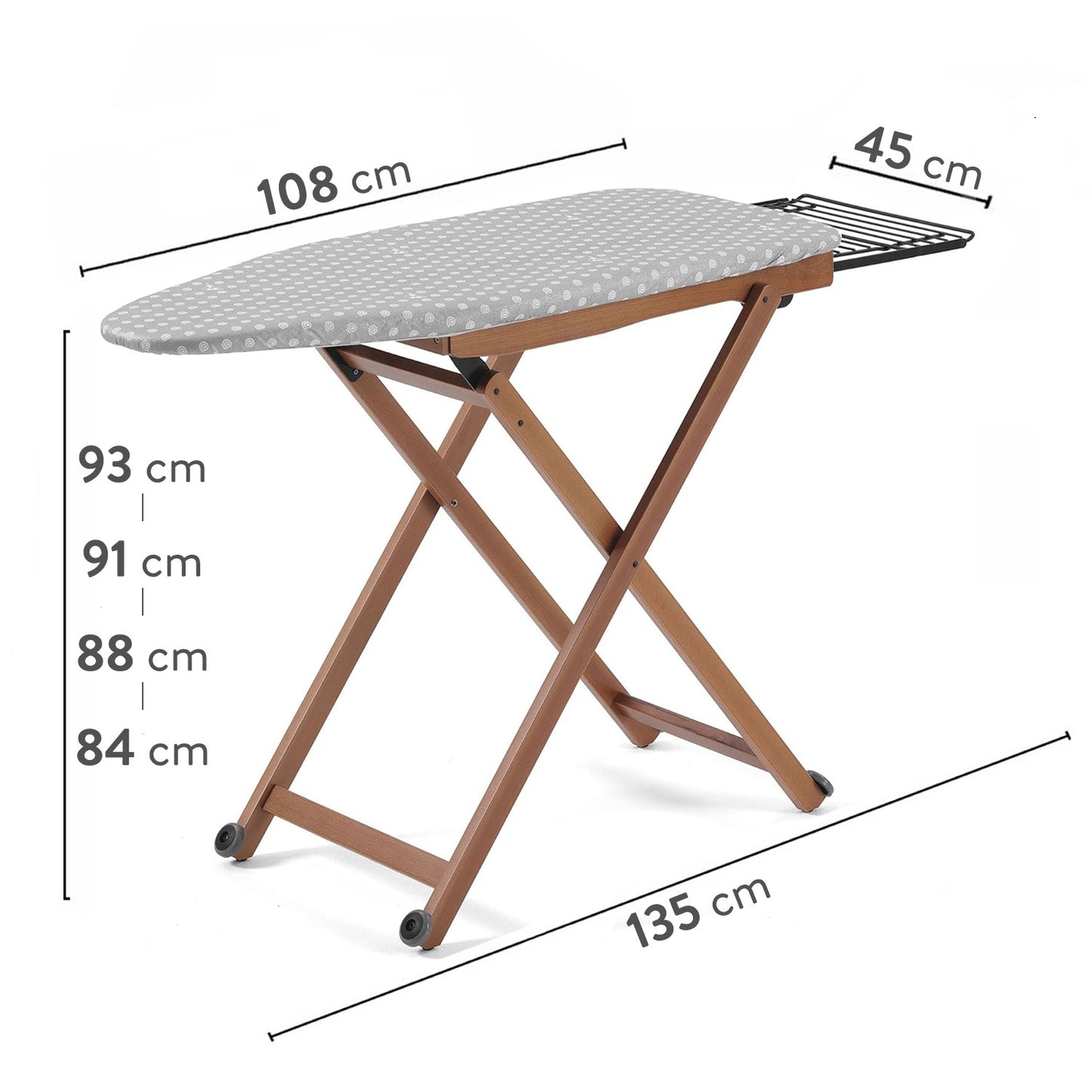 Bügelbrett, Bügelbrett Holz, Klappbar, Bügeltisch, aus  Buche, ARIT STIROLIGHT, 4