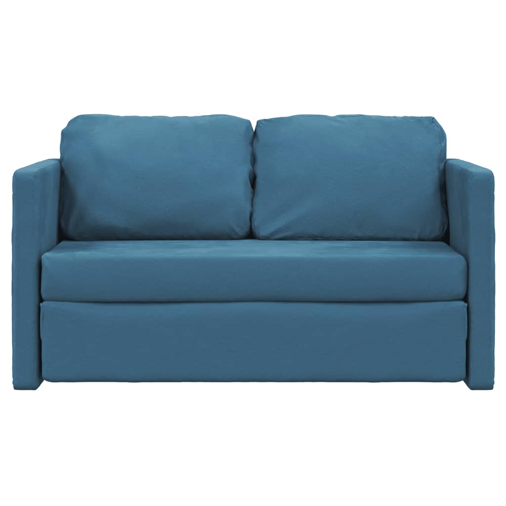Bodensofa, Boden Sofa, Bodencouch, Bodensofa mit Schlaffunktion,122x204x55 cm, Samt, Blau,vidaXL, 1